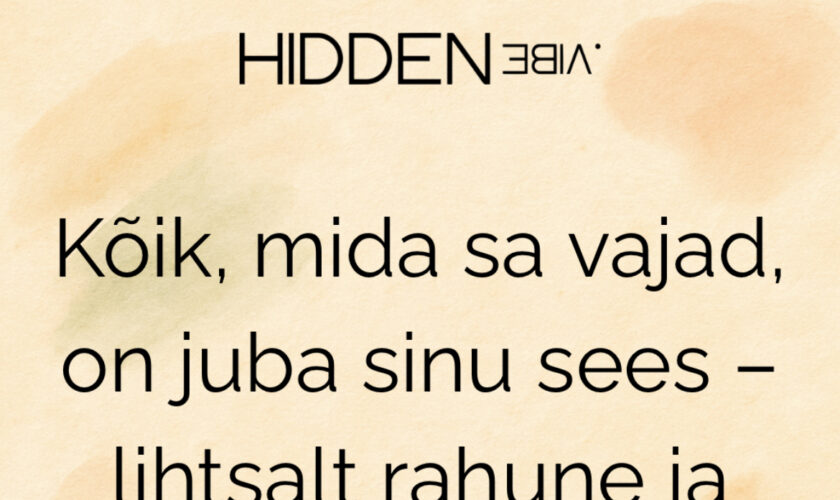 Kui sa seda loed, siis see on just sulle