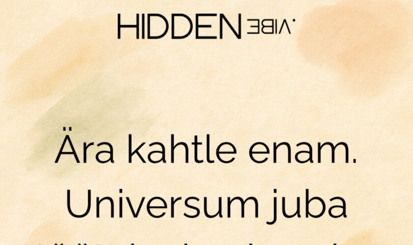 Universum sosistas selle sulle