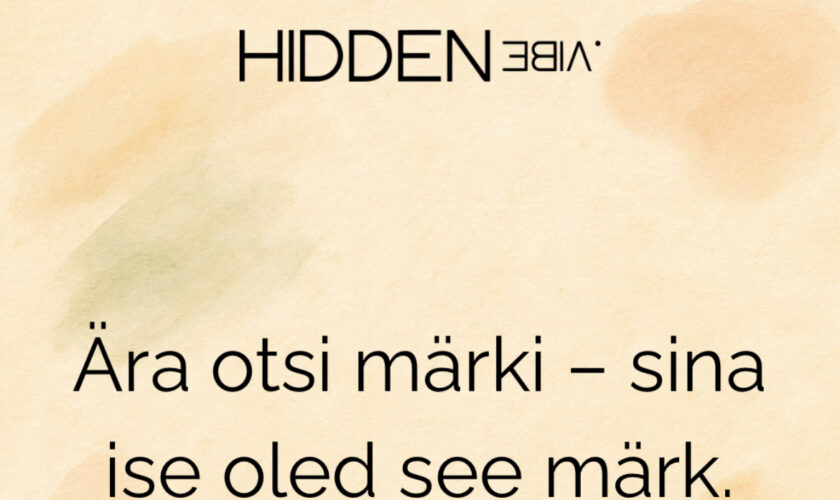 Inglid tahtsid, et sa seda teaksid